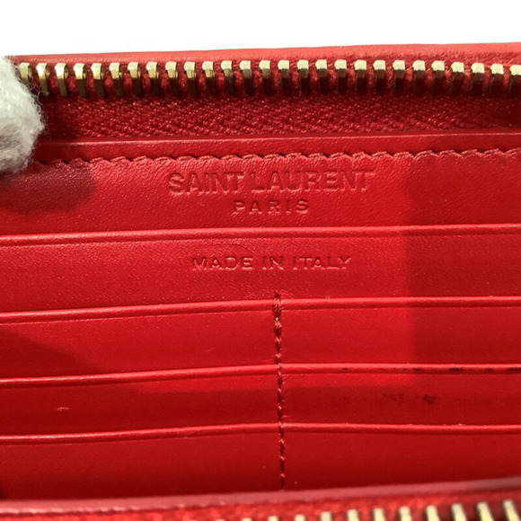 SAINT LAURENT long wallet round INN326599 red leather - Picture 6 of 10